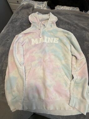 Maine Tie-Dye Pullover Hoodie - Pastel Multi